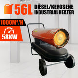 DS BD Industrial Fan Heater 58kW Diesel Kerosene Warm Space Air Blower Workshop