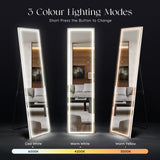DS BD LED Full Length Mirror Floor Vanity Free Makeup 3 Light Colours 40x2x160cm