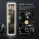DS BD LED Full Length Mirror Floor Vanity Free Makeup 3 Light Colours 40x2x160cm