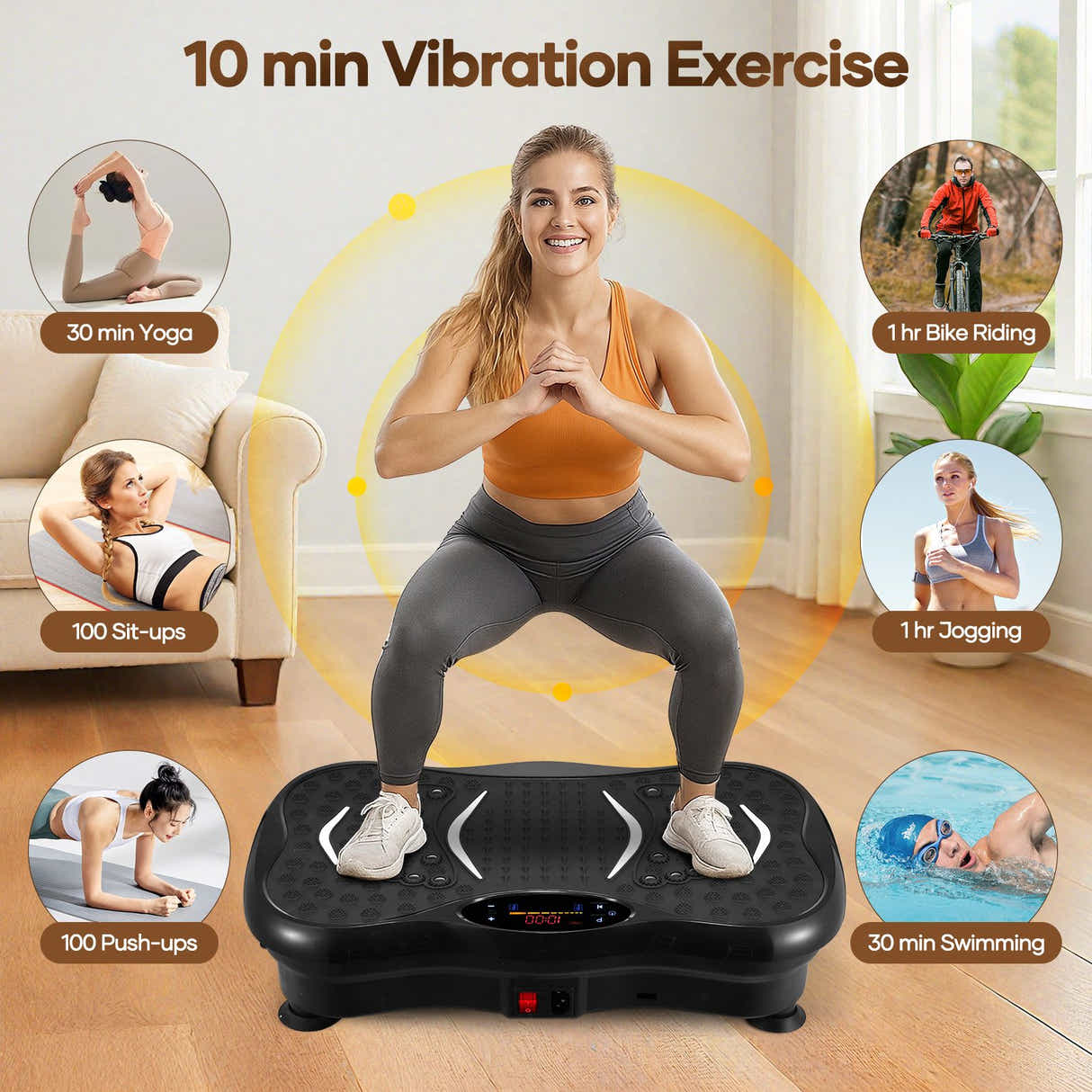 DS BD Vibration Machine Plate Full Workout Vibrating Exercise Fitness Platform