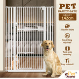 DS BD Safety Gate Dog Cat Security Extra Tall Retractable Door 75 to 105cm White