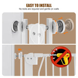 DS BD Safety Gate Dog Cat Security Extra Tall Retractable Door 75 to 105cm White