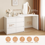 DS BD Vanity Dressing Table LED Lighted Mirror 3 Colour Lights 6 Drawer Chest