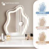 DS BD Vanity Dressing Table LED Lighted Mirror 3 Colour Lights 6 Drawer Chest