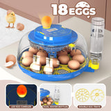 DS BD 18 Eggs Incubator Hatcher Automatic Double Layer Machine LED Candler