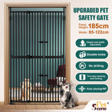 DS BD Safety Gate Retractable Dog Cat Extra Tall Fence 190 to 250cm Black