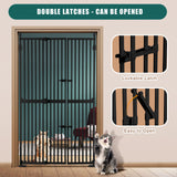 DS BD Safety Gate Retractable Dog Cat Extra Tall Fence 190 to 250cm Black