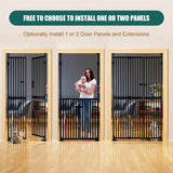 DS BD Safety Gate Retractable Dog Cat Extra Tall Fence 190 to 250cm Black