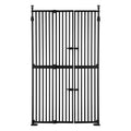 DS BD Safety Gate Retractable Dog Cat Extra Tall Fence 190 to 250cm Black