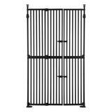 DS BD Safety Gate Retractable Dog Cat Extra Tall Fence 190 to 250cm Black