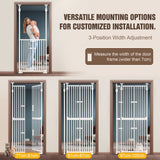 DS BD Retractable Safety Gate Dog Cat Extra Tall 3-Position Width Adjustment
