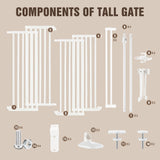 DS BD Retractable Safety Gate Dog Cat Extra Tall 3-Position Width Adjustment