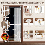 DS BD Retractable Safety Gate Dog Cat Extra Tall 3-Position Width Adjustment