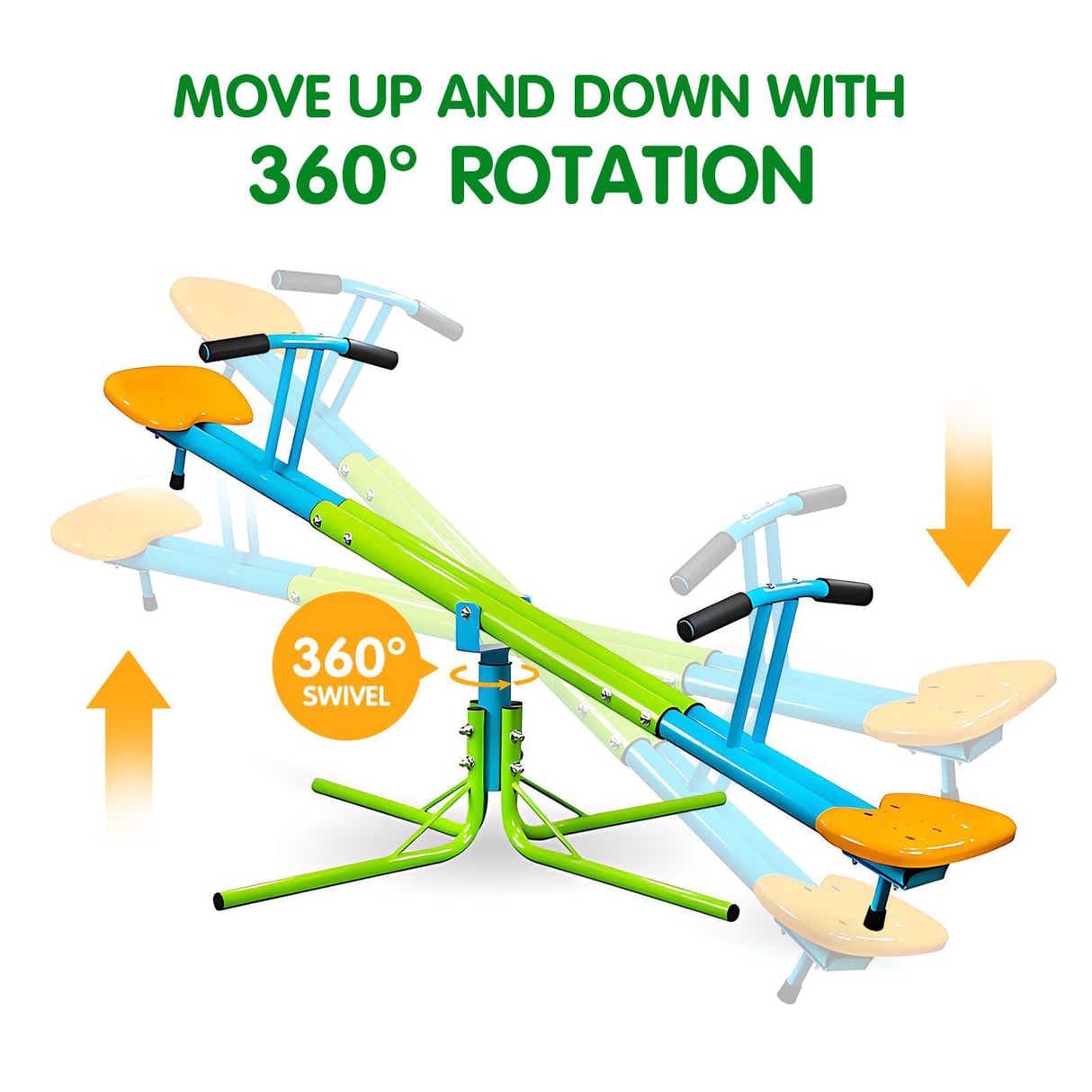 DS BD Kids Seesaw Play Toys Sport Playground Teeter Totter 360 Degree Rotating