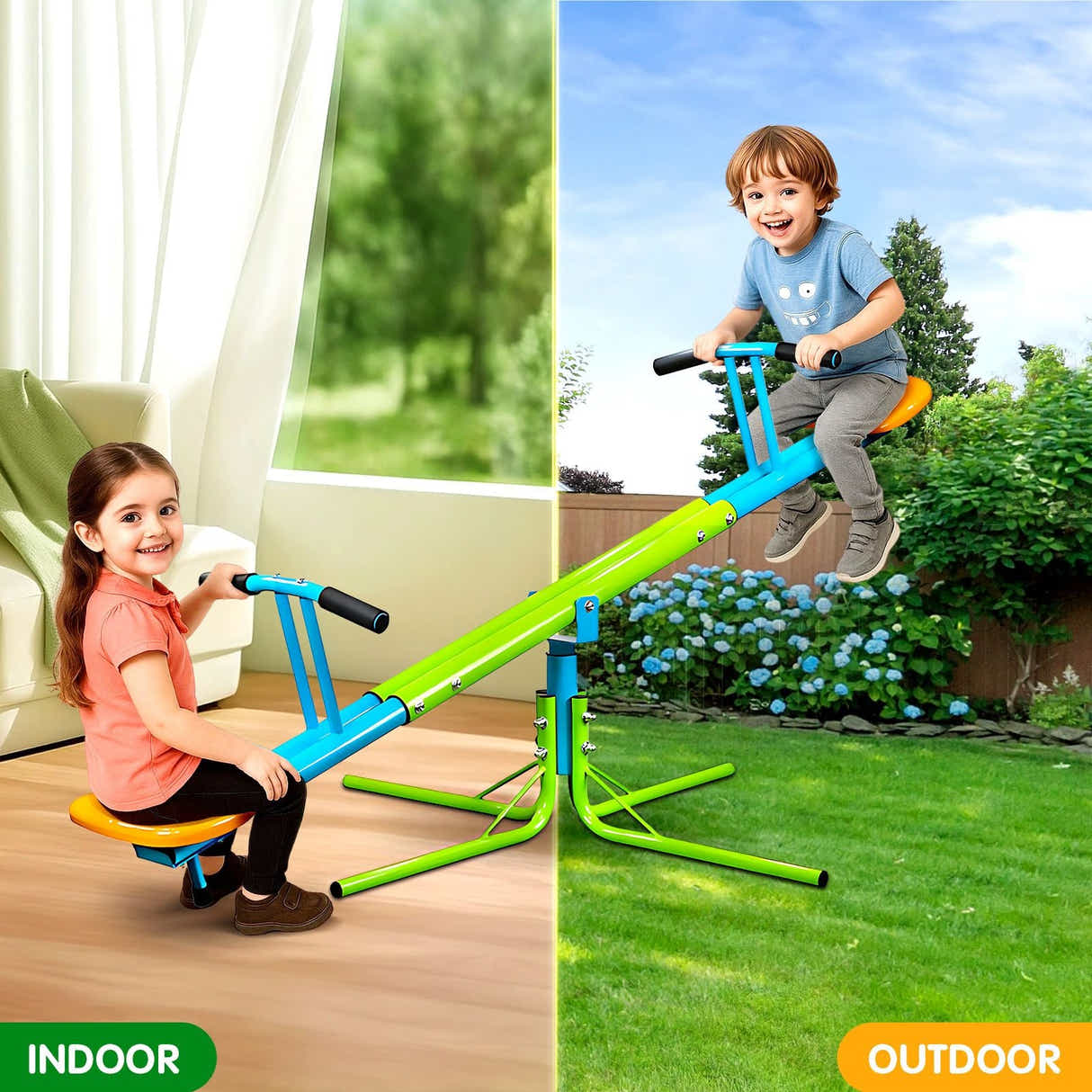 DS BD Kids Seesaw Play Toys Sport Playground Teeter Totter 360 Degree Rotating