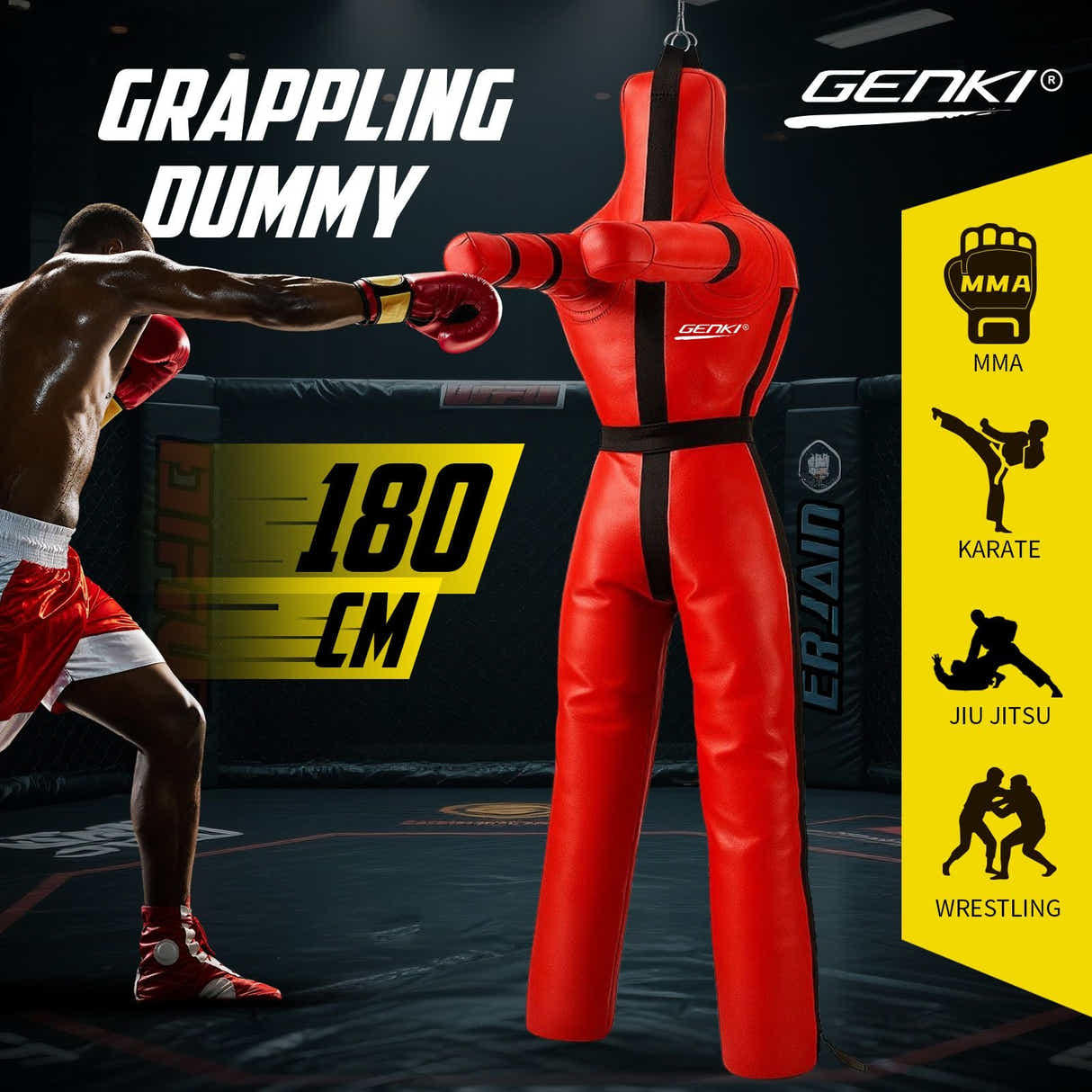 DS BD 180cm Grappling Dummy BJJ MMA Jiu Jitsu Boxing Punching Unfilled Judo