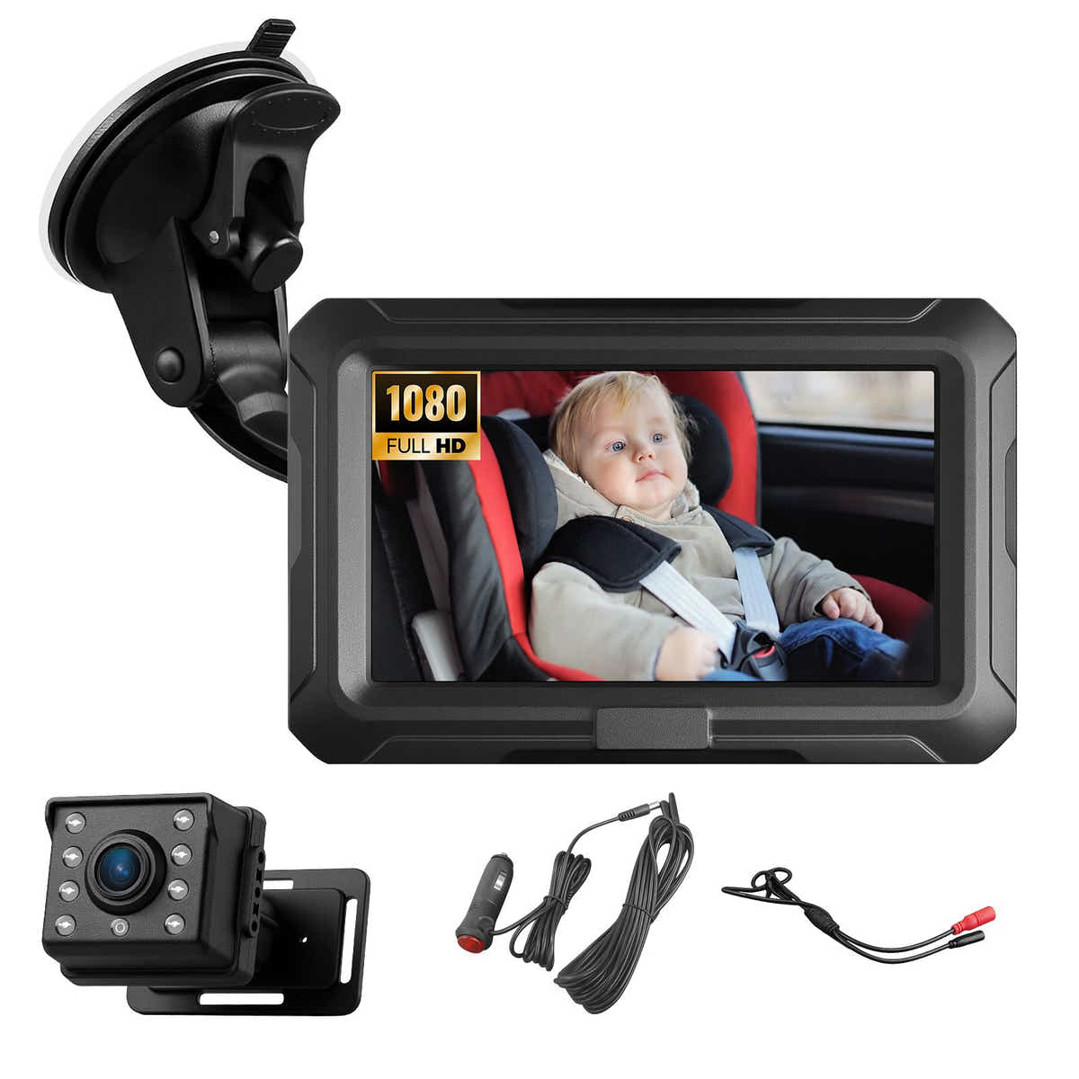 DS BD Baby Monitor Car Camera 1080P HD LED Night Vision Cam 4.3 Inch Display