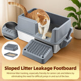 DS BD Cat Litter Box Stainless Steel Potty Pan Toilet Metal Tray High Sided Pet
