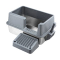 DS BD Cat Litter Box Stainless Steel Potty Pan Toilet Metal Tray High Sided Pet