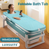DS BD Large Bath Tub Soaking Water Spa Shower Foldable Bathroom Freestanding
