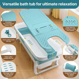 DS BD Large Bath Tub Soaking Water Spa Shower Foldable Bathroom Freestanding