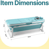 DS BD Large Bath Tub Soaking Water Spa Shower Foldable Bathroom Freestanding