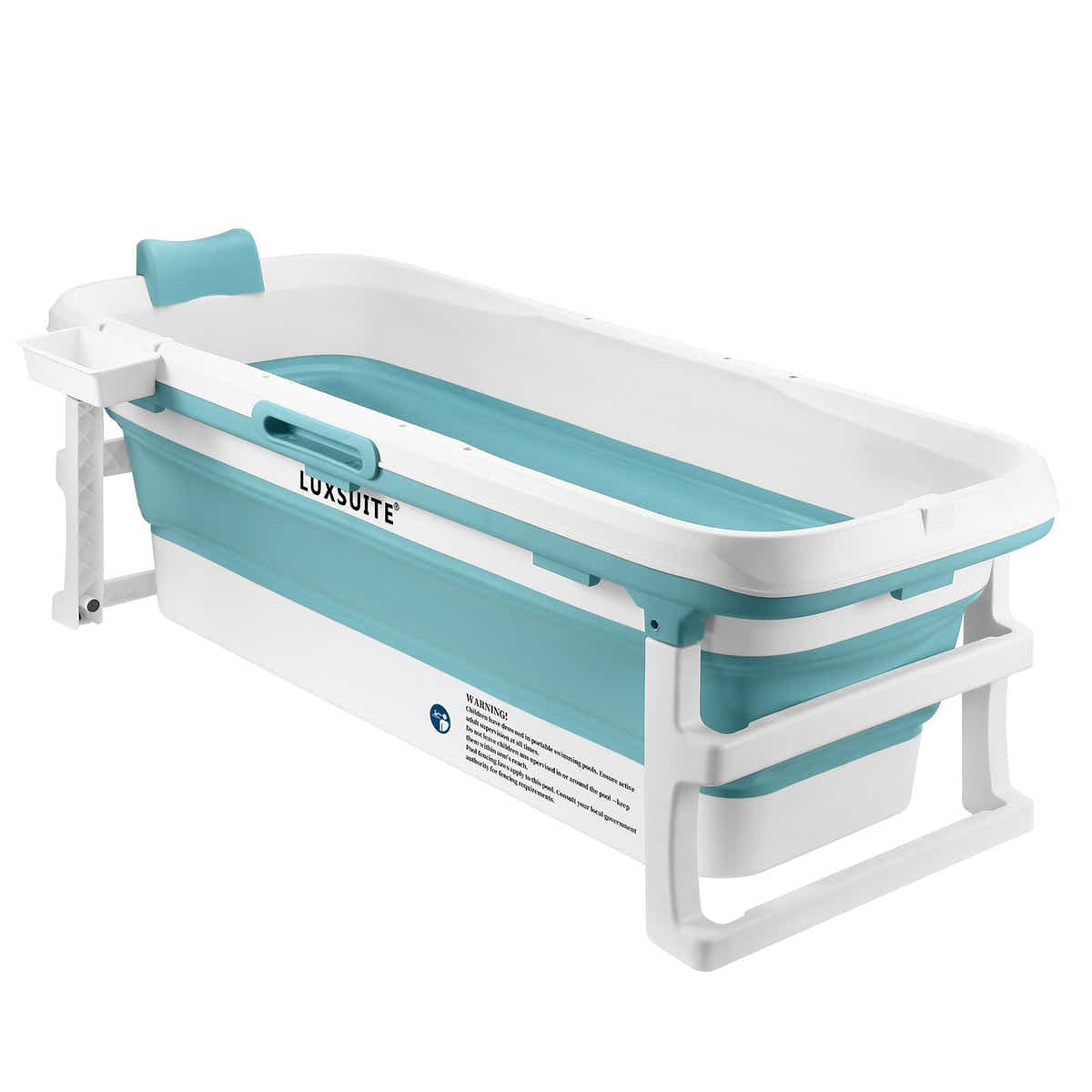 DS BD Large Bath Tub Soaking Water Spa Shower Foldable Bathroom Freestanding
