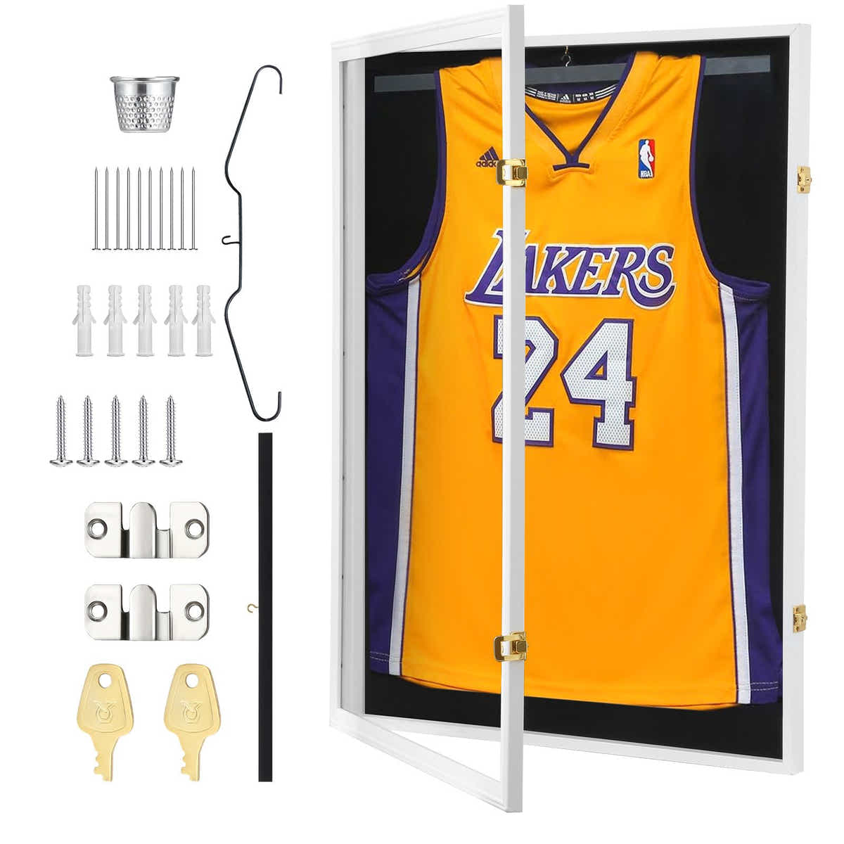 DS BD Jersey Display Case Frame Shadow Sports Memorabilia Wall Mounting Showcase