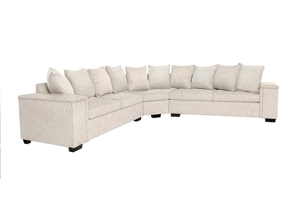 DS NZ Made Ella Corner Sofa with Pattern Cushion - Kido Marble