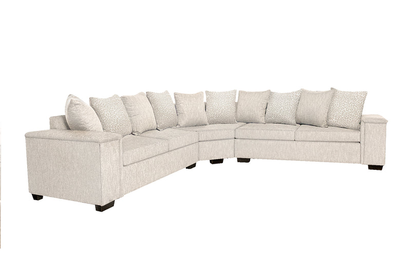 DS NZ Made Ella Corner Sofa with Pattern Cushion - Kido Marble