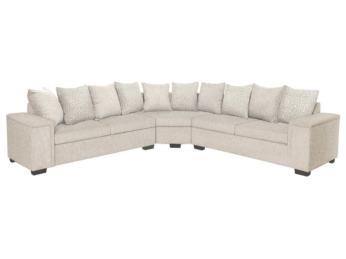 DS NZ Made Ella Corner Sofa with Pattern Cushion - Kido Marble