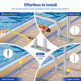 DS BD Swimming Pool Handrail Steps Handle 110cm Grip Cover Pools 125.2x86.4cm