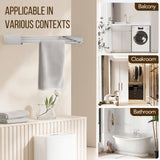 DS BD Clothes Drying Rack Wall Mounted Folding Indoor Aluminium 5 Hanging Rods