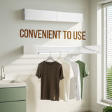 DS BD Clothes Drying Rack Wall Mounted Folding Indoor Aluminium 5 Hanging Rods