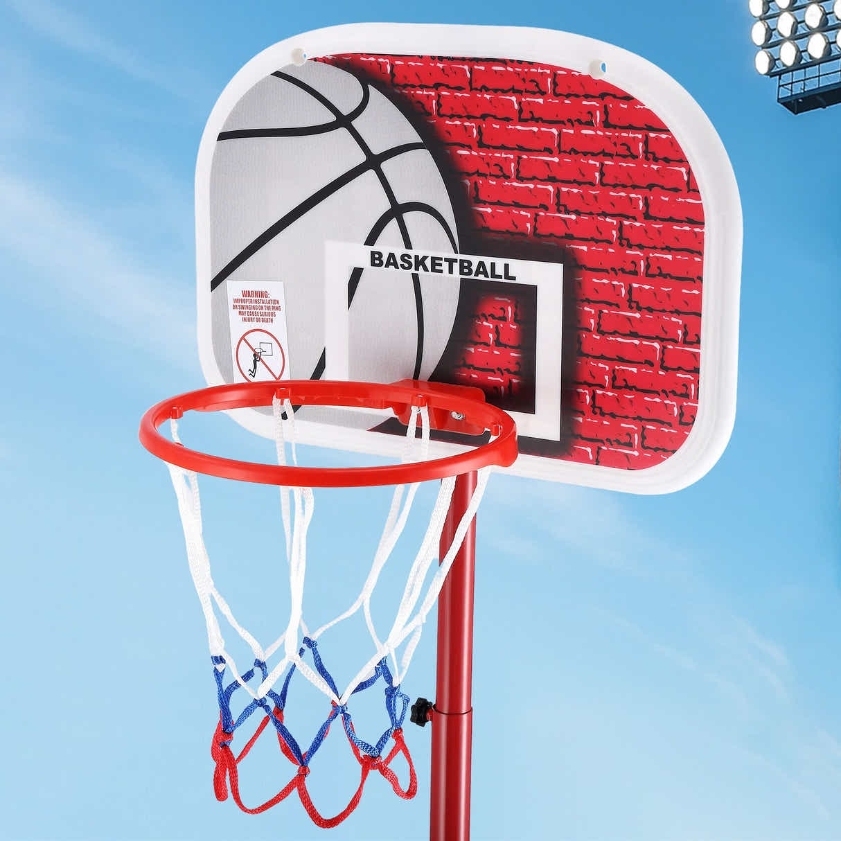 DS BD Basketball Hoop Stand System 1.15-1.6m Backboard Net Ring Rim Pro Goal