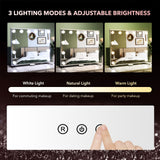 DS BD Hollywood Vanity Mirror 12 Lights Dimmable LED Bulbs Tabletop Lighted