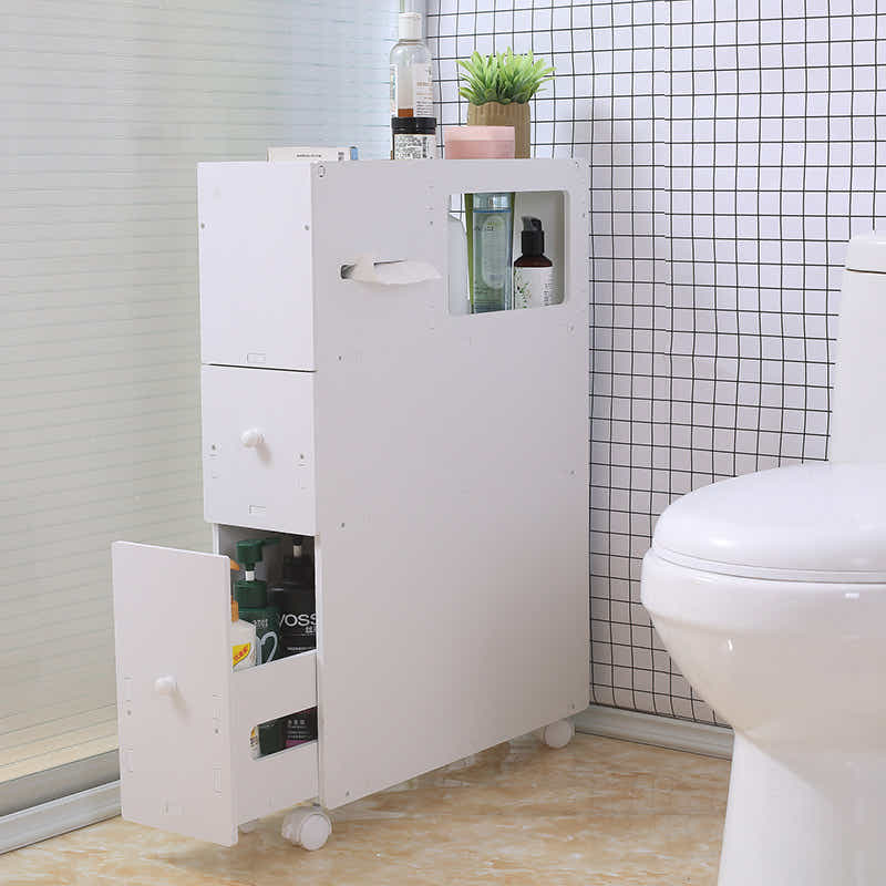 DS BS Slide-Out Bathroom Toilet Floor Cabinet