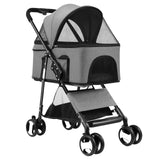 DS BD Pet Dog Stroller Pram Cat Carrier Cage Travel Gear Pushchair Foldable