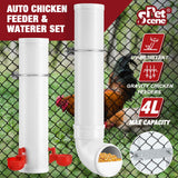 DS BD Chicken Bird Feeder Water Dispenser Automatic Waterer Poultry Food 4L