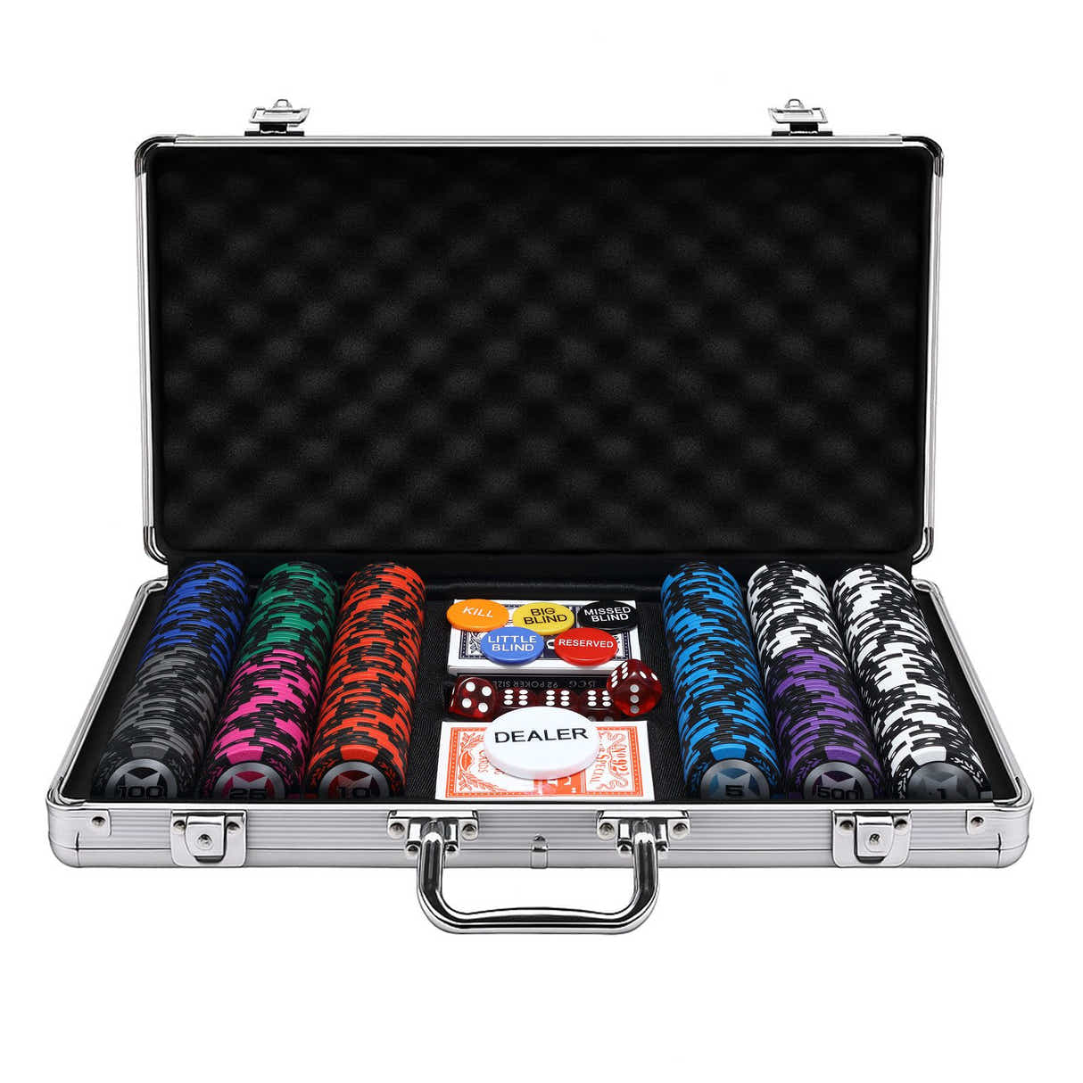 DS BD 300Pcs Casino Poker Chips Texas Holdem Blackjack Playing Card Club Party