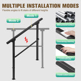 DS BD Stair Handrail Railings 4 to 5 Steps Safety Metal Guard Hand Rails Kit