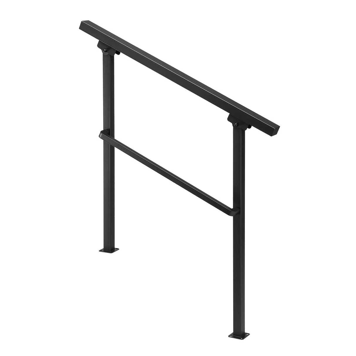 DS BD Stair Handrail Railings 4 to 5 Steps Safety Metal Guard Hand Rails Kit