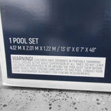 DS BD Bestway Above Ground Swimming Pool Set Rectangle 4.12x2.01x1.22m 8124L