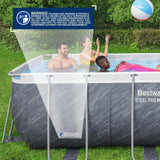 DS BD Bestway Above Ground Swimming Pool Set Rectangle 4.12x2.01x1.22m 8124L