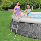 DS BD Bestway Above Ground Pool Ladder 2 Step Steel Frame Removable Stairs 84cm