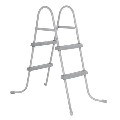 DS BD Bestway Above Ground Pool Ladder 2 Step Steel Frame Removable Stairs 84cm