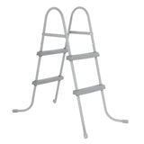 DS BD Bestway Above Ground Pool Ladder 2 Step Steel Frame Removable Stairs 84cm