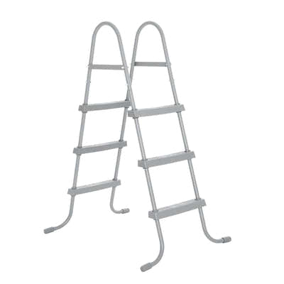 DS BD Bestway Pool Ladder Above Ground Swimming Steps Stairs Steel Frame Deluxe