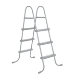 DS BD Bestway Pool Ladder Above Ground Swimming Steps Stairs Steel Frame Deluxe