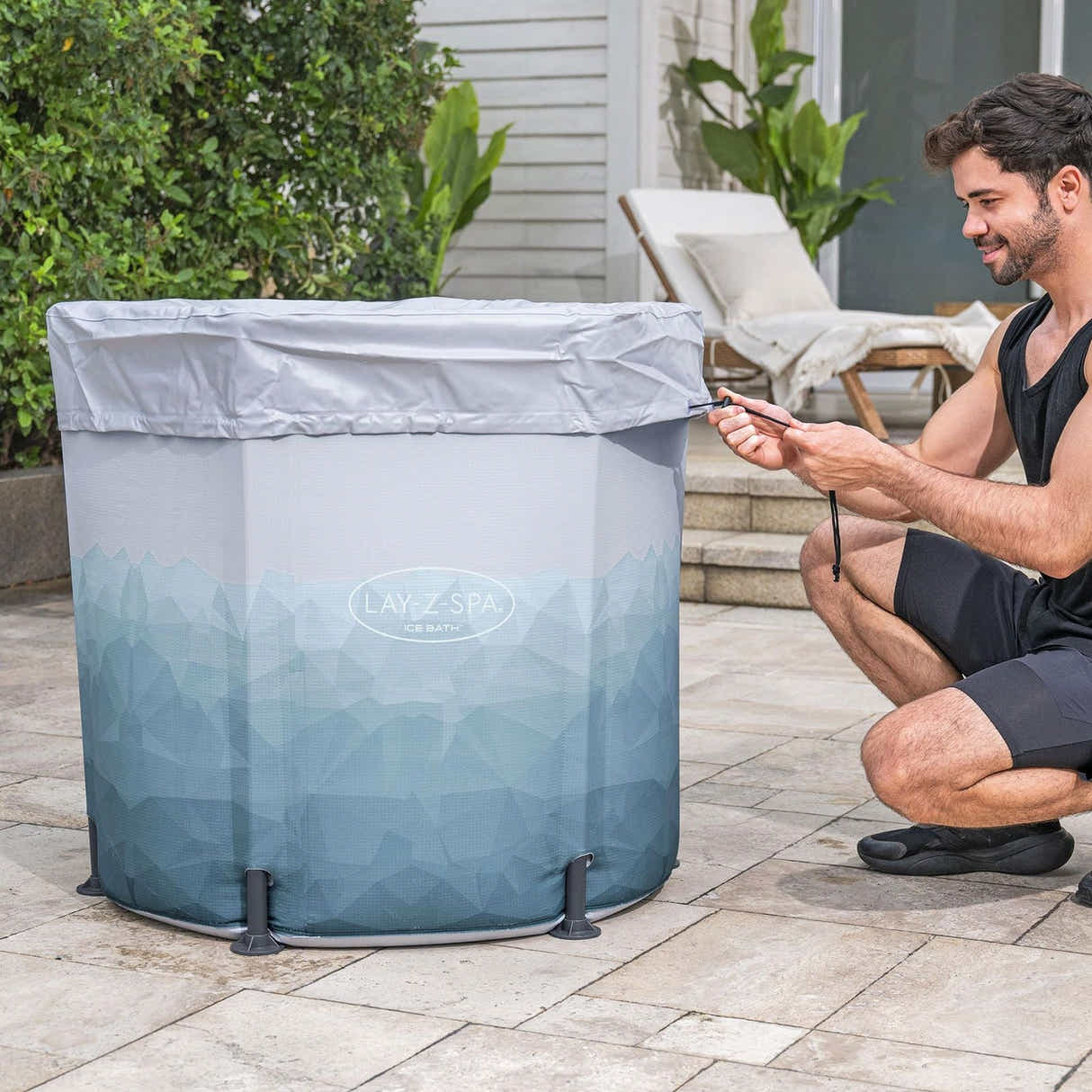 DS BD Bestway Ice Bath Tub 253L Freestanding Recovery Spa Bathtub Massage